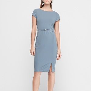 NWT Blue Belted Express Sheath Dress